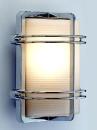 Verchromte, rechteckige Gitterlampe 26 x 21 cm