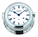 WEMPE Mechanische Glasenuhr Ø 185 mm - verchromt - Zifferblatt blau abgesetzt