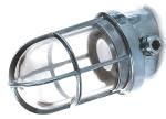 Verchromte Gitterlampe als Wandleuchte