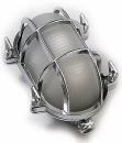 Verchromte Gitterlampe oval - 262 x 195 mm