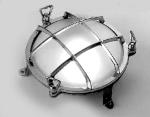 Verchromte Gitterlampe rund - Ø 215 mm - mit Fuß